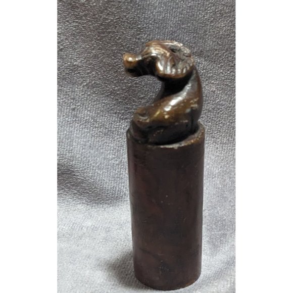 Vintage Chinese Bull Carved Stone Chop/Stamp - Picture 9 of 12